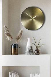 Wallity Reloj de Pared Decorativo de Metal Dorado